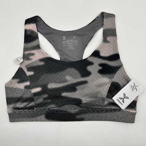 Xersion Women's Peach Camo Medium Support Sports Bra Sizes M L XL XXL - Picture 5 of 14